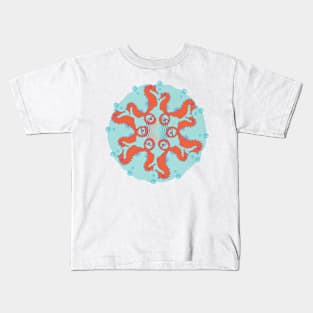 Sea Horses Circle Kids T-Shirt